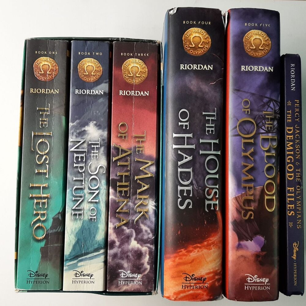 Heroes of Olympus Complete 5 Book Set Rick Riordan 1 2 3 4 5 LOT w/ FREE BONUS
